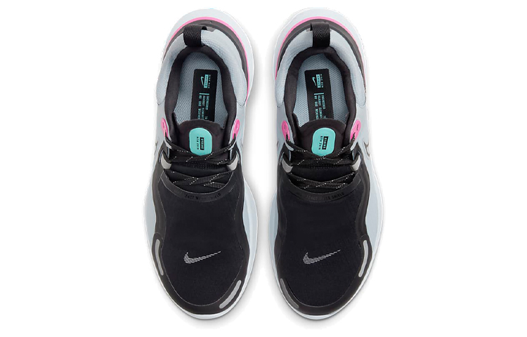 Женские кроссовки Nike React Miler 1 Shield (черно-серо-розовые) — фото 4