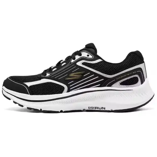 Skechers Go Run Consistent 2.0 Cushioning, Wear Resistant Low top Running Shoes Men's Black Silver