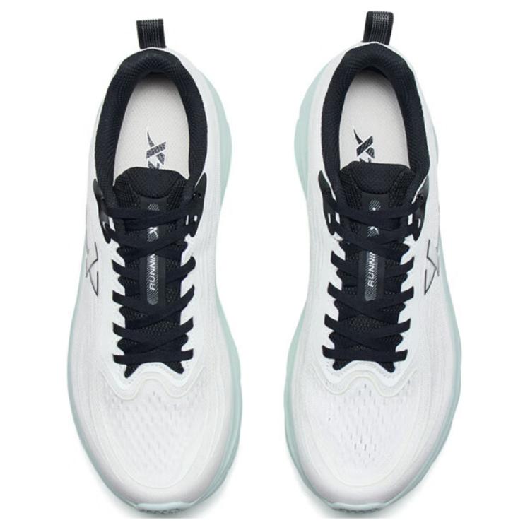 XTEP Breathable Mesh Fabric Slip Resistant Low top Casual Running Shoes Men’s White Black