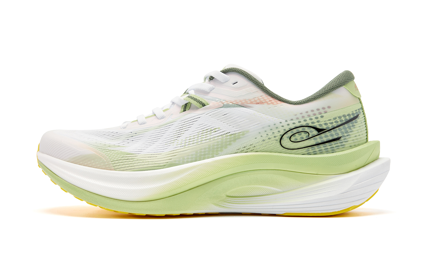 QIAODAN Phantom 2.0 Running Shoes Men’s Low Top Jordan White Cynara Scolymus Green