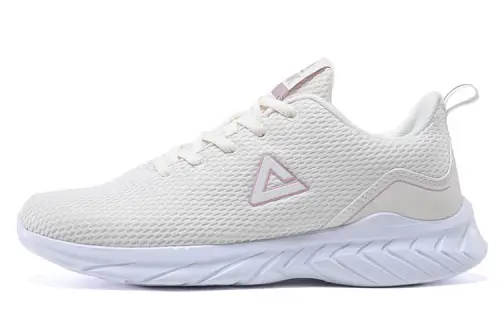 PEAK Casual Cushioning Slip Resistant Abrasion Resistant Breathable Low top Running Shoes Women's Canvas White