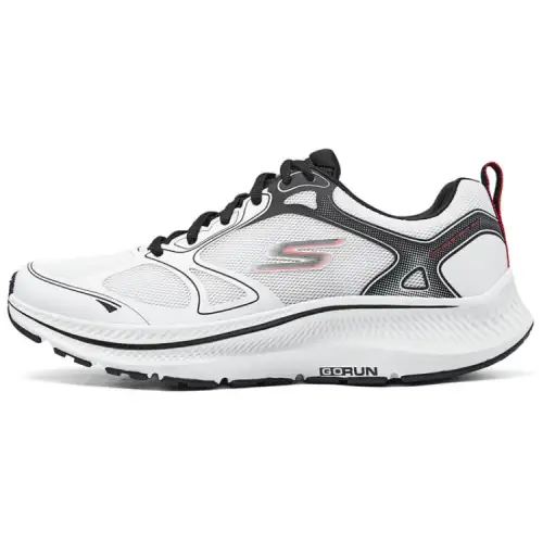Skechers Go Run Consistent 2.0 Fabric Abrasion Resistant Abrasion Resistant Low top Running Shoes Men's White Black