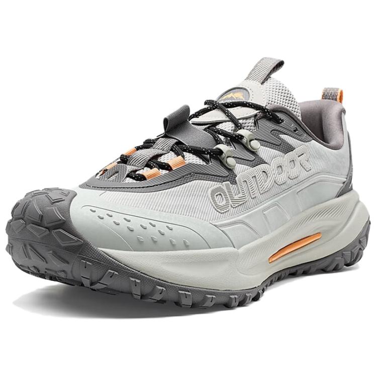 XTEP Slip Resistant And Abrasion Resistant Coverage Low top Outdoor Shoes Men's Gray