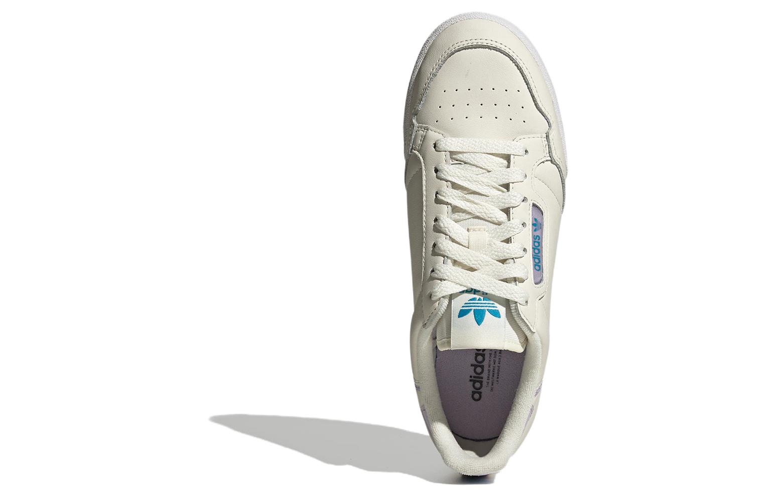 Adidas Originals Continental 80+1 Cushioning, Wear Resistant Low top Skateboard Shoes Women's Ecru