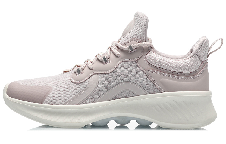 Li Ning Fashion Rebound Breathable Lightweight Slip Resistant Low top Running Shoes Women’s Light Purple