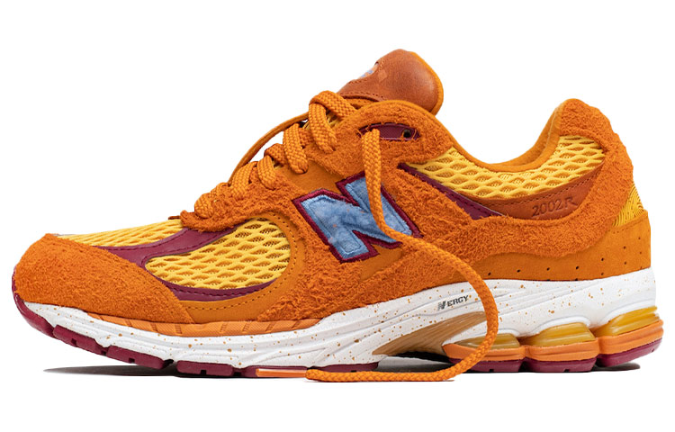 Salehe Bembury x New Balance NB 2002R Fafaqi suede fabric synthetic leather shock-absorbing wear-resistant breathable balance lightweight low-top rubber casual sports shoes men and women same style orange yellow