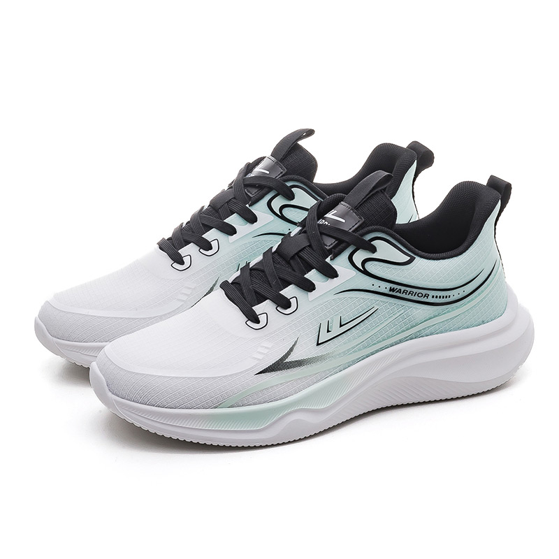 Warrior Fabric Rebound Low top Casual Running Shoes Men’s White Black Green