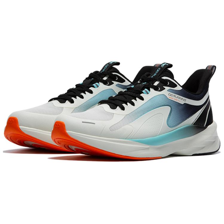 QIAODAN Light Speed 4.0 Cushioning Breathable Low top Q KUNGFU LIGHT Running Shoes Men’s White Blue