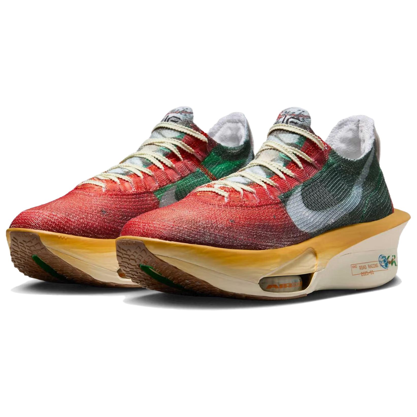Nike Alphafly 3 Low top Marathon Long Distance Running Sprint Running Shoes Men’s Red Green