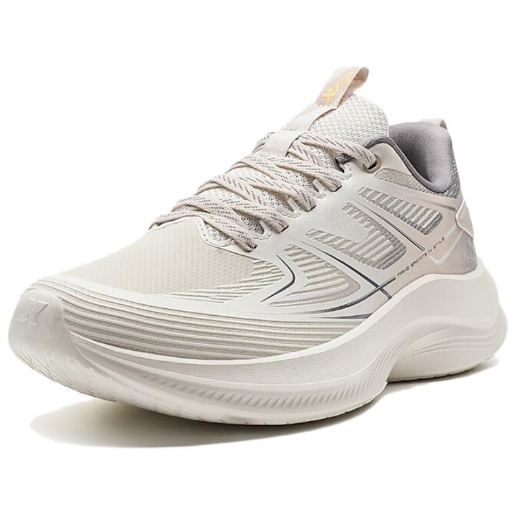 XTEP Slip Resistant Coverage Slip Resistant Coverage Low top Casual Running Shoes Women’s Beige Gray