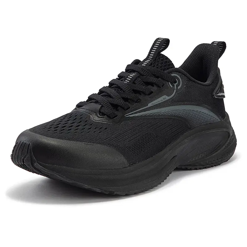 361° Swift Speed Breathable And Slip Resistant Low top Casual Running Shoes Women’s Obsidian Black Smoke Gray