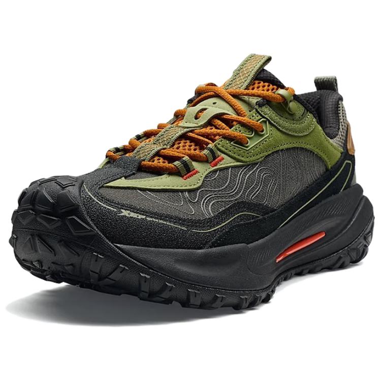 XTEP Abrasion Resistant Breathable Low top Outdoor Shoes Men’s Gray Green Black