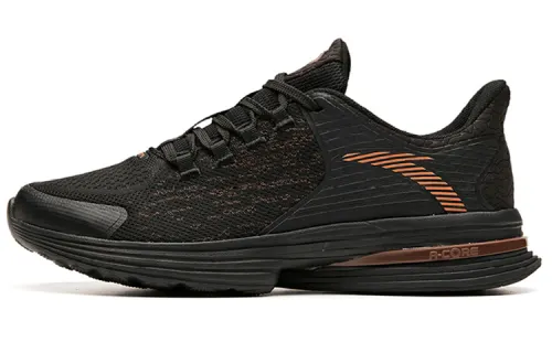 Anta Cushioning Coverage Abrasion Resistant Thermal Rebound Low top Running Shoes Men's Black Brown