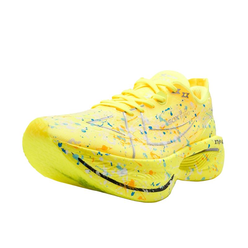 XTEP 160X 3.5PRO Running Shoes Men’s Low Top Fluorescent Bright Yellow, Teal