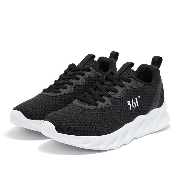 361° Slip Resistant Abrasion Resistant Cushioning Low top Casual Running Shoes Women’s Black White
