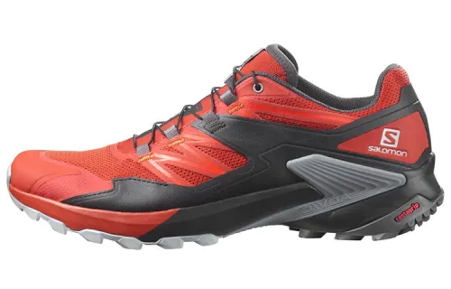 SALOMON Outdoor Shoes Men's Low Top Red/Black