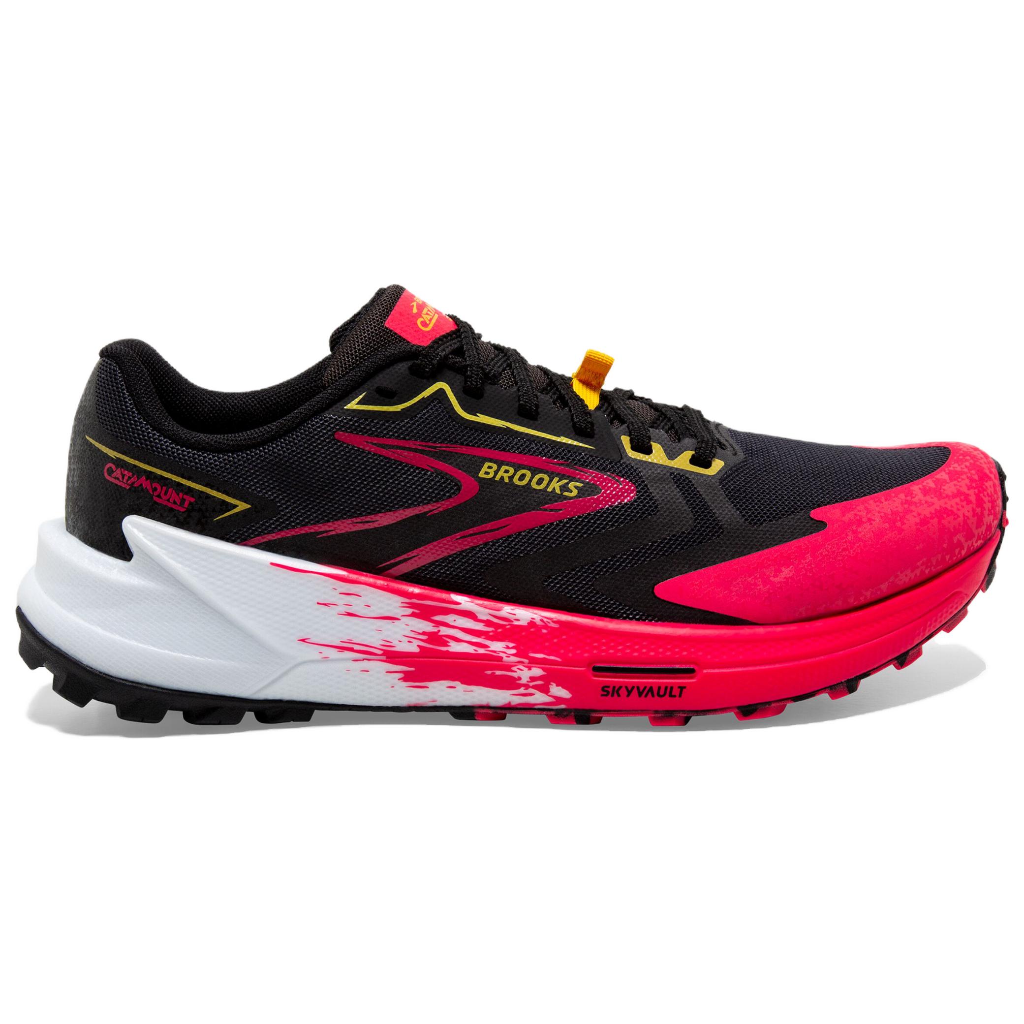 Brooks Catamount Slip Resistant Abrasion Resistant Low top Trail Running Shoes Women’s Black Red