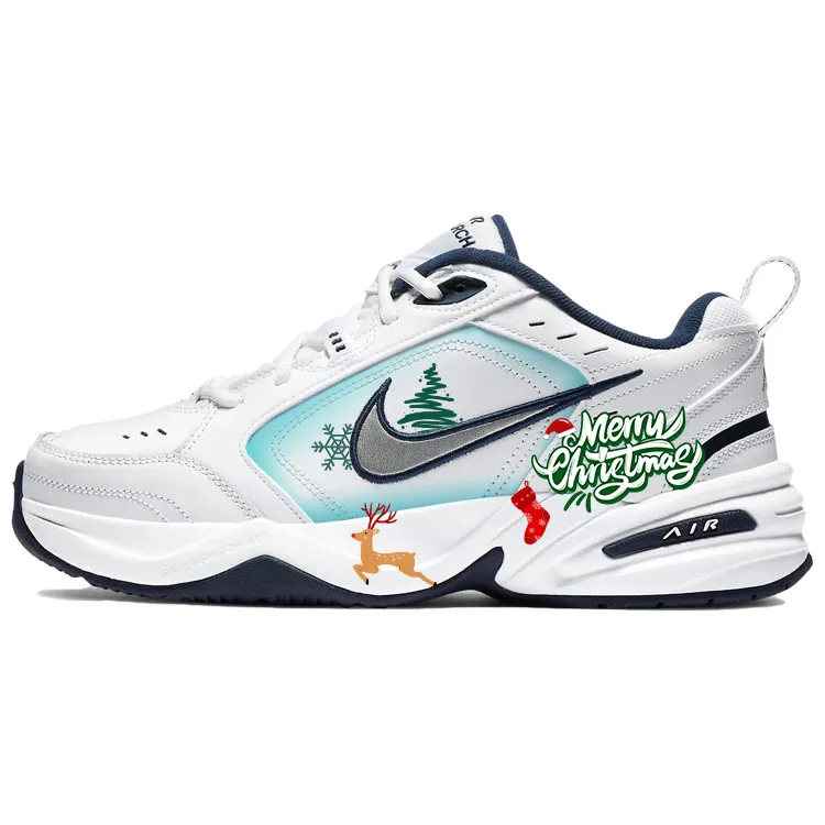 Nike Air Monarch 4 Slip Resistant Abrasion Resistant Low top Chunky Sneakers Unisex White
