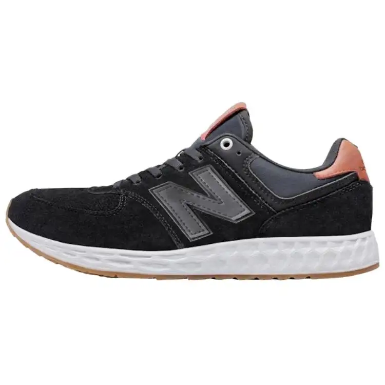 New Balance NB 574 Abrasion Resistant Low top Running Shoes Men's Black Brown White