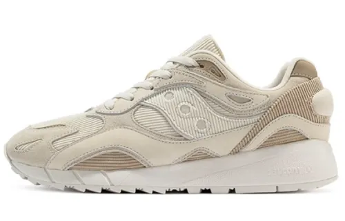 Saucony Textile, Leather Cushioning Slip Resistant Abrasion Resistant Low top Casual Running Shoes Unisex Khaki Brown
