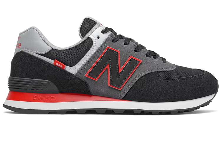 574 New Balance 'Black Velocity Red'