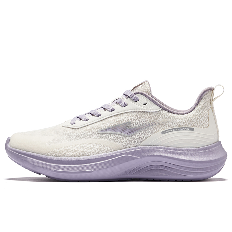 Erke Yun Yi Cushioning Breathable Rebound Low top Casual Running Shoes Women’s White Purple