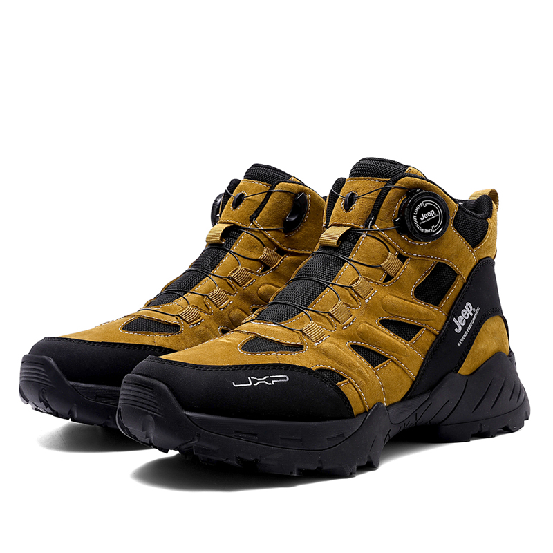 Jeep Textile, Pigskin Abrasion Resistant High top Outdoor Shoes Men’s