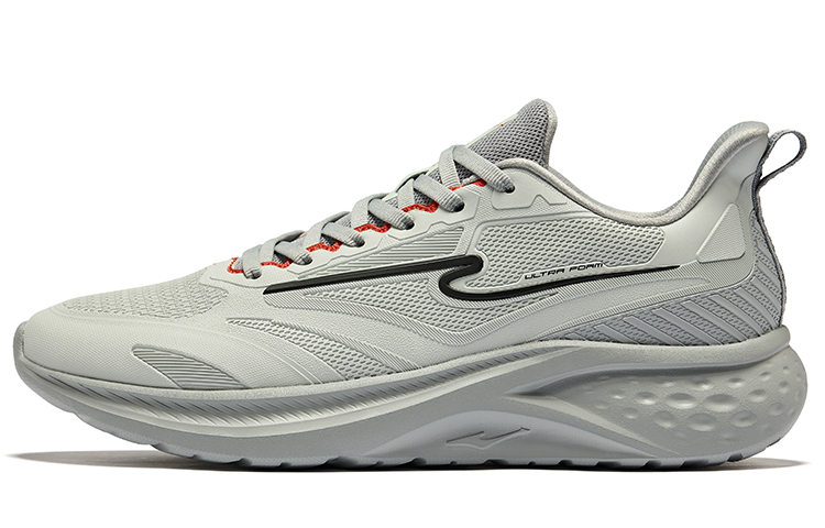 Erke Slip Resistant, Abrasion Resistant, Breathable Low top Running Shoes Men’s White Dew Gray Recycling Gray