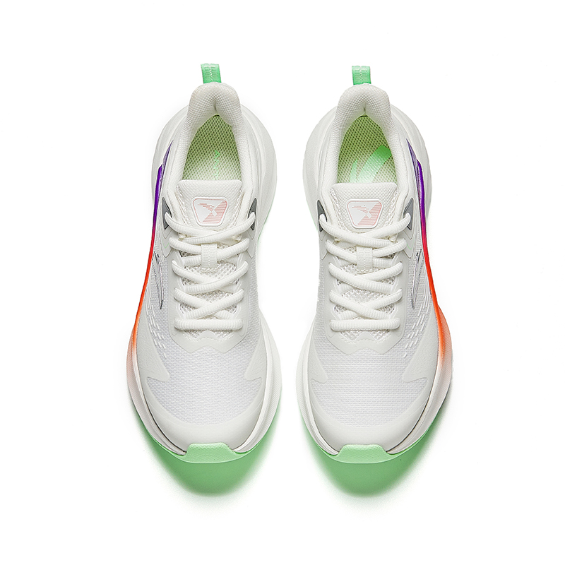 Anta Running Collection Slip Resistant Abrasion Resistant Low top Casual Running Shoes Women’s White Purple Green