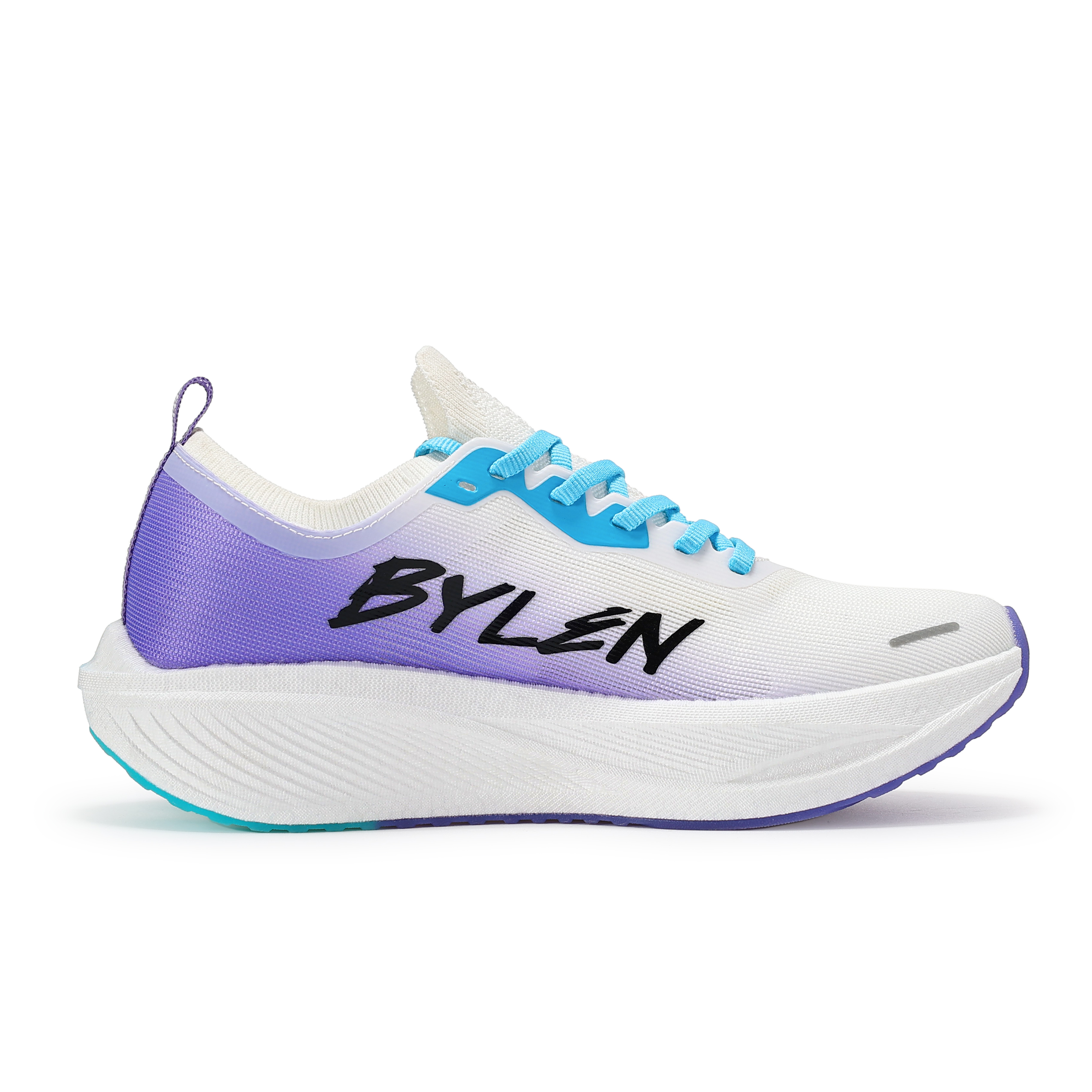 BYLEN Cushioning Abrasion Resistant Rebound Low top Running Shoes Unisex Purple Blue