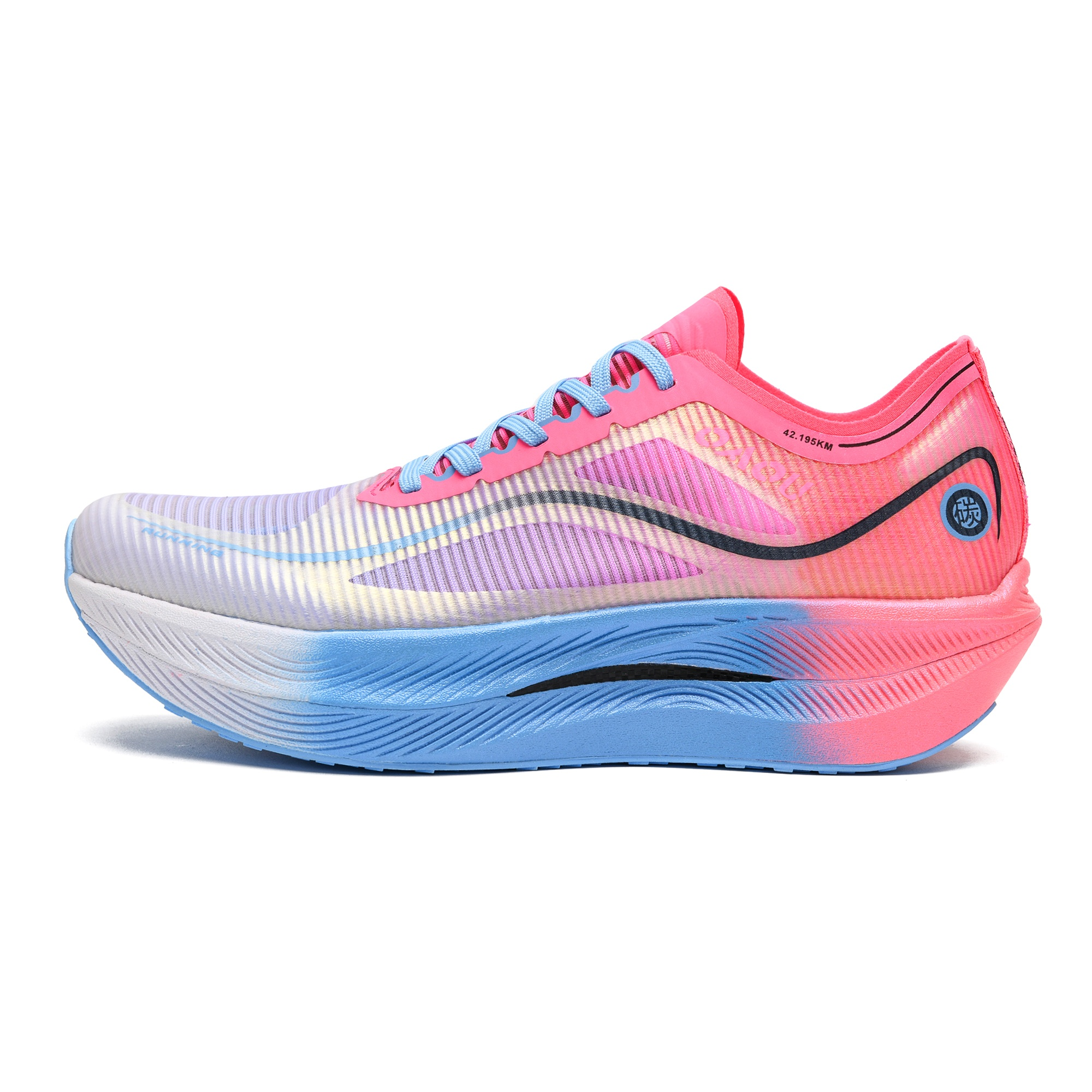 OAOU Somersault Cloud 3.0pro supercritical full-length nylon plate, professional marathon racing, middle school physical examination track and field training, high wear and durability, high rebound propulsion, running shoes, same style for men and women, plum red, lake blue