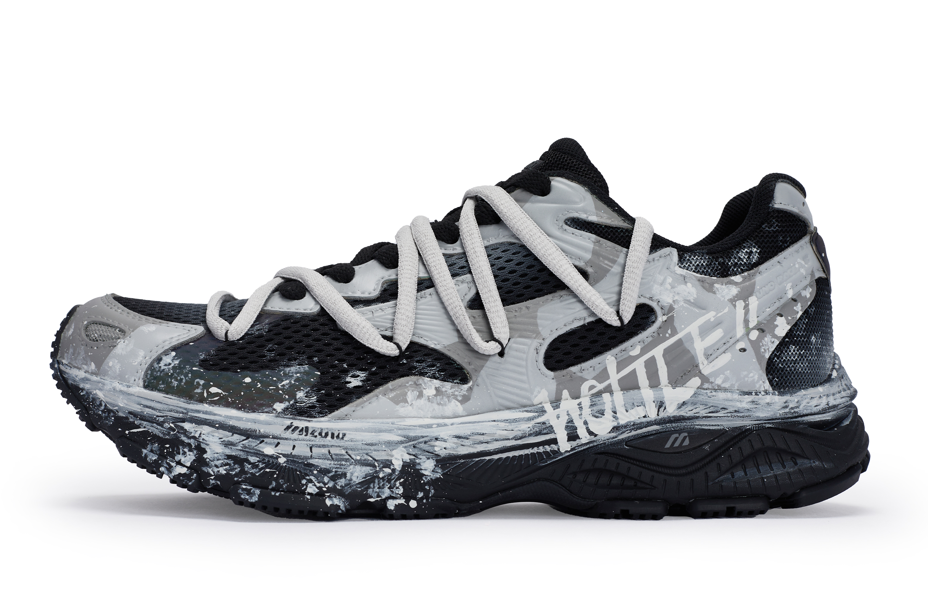 Mizuno Racer S Slip Resistant Slip Resistant Low top Casual Running Shoes Unisex Gray Camouflage
