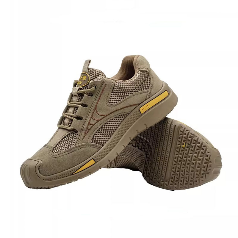 K KANGXUANAN Slip Resistant Cushioning Low top Outdoor Shoes Unisex Khaki