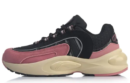 Li Ning V8 Cushioning Low top Running Shoes Women's Black Pink