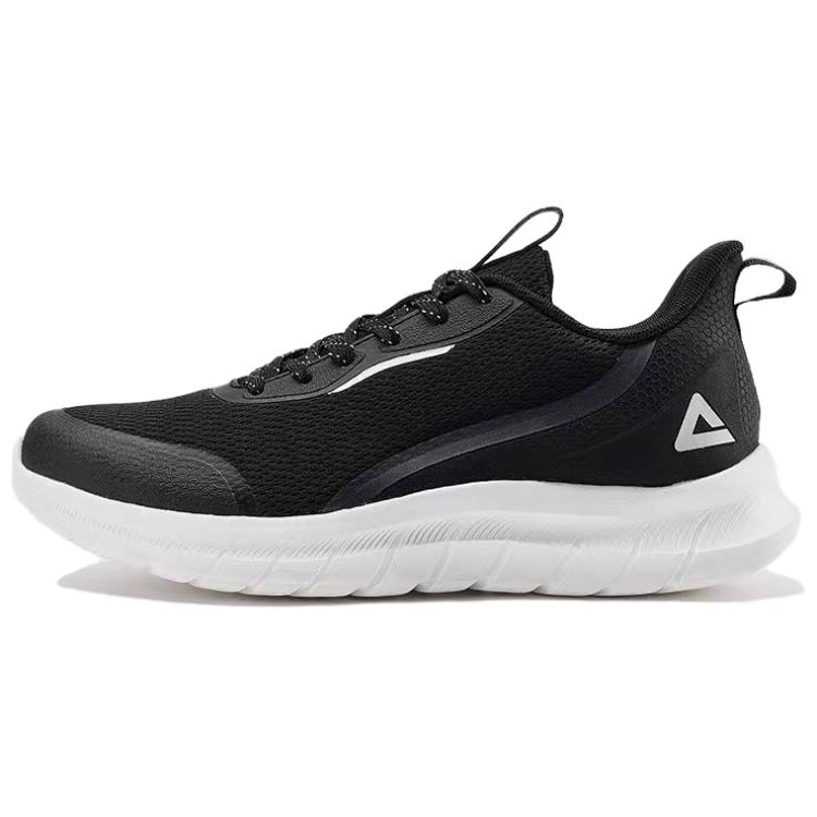 PEAK Comfortable And Breathable Cushioning, Wear Resistant Low top Running Shoes Men’s Black White