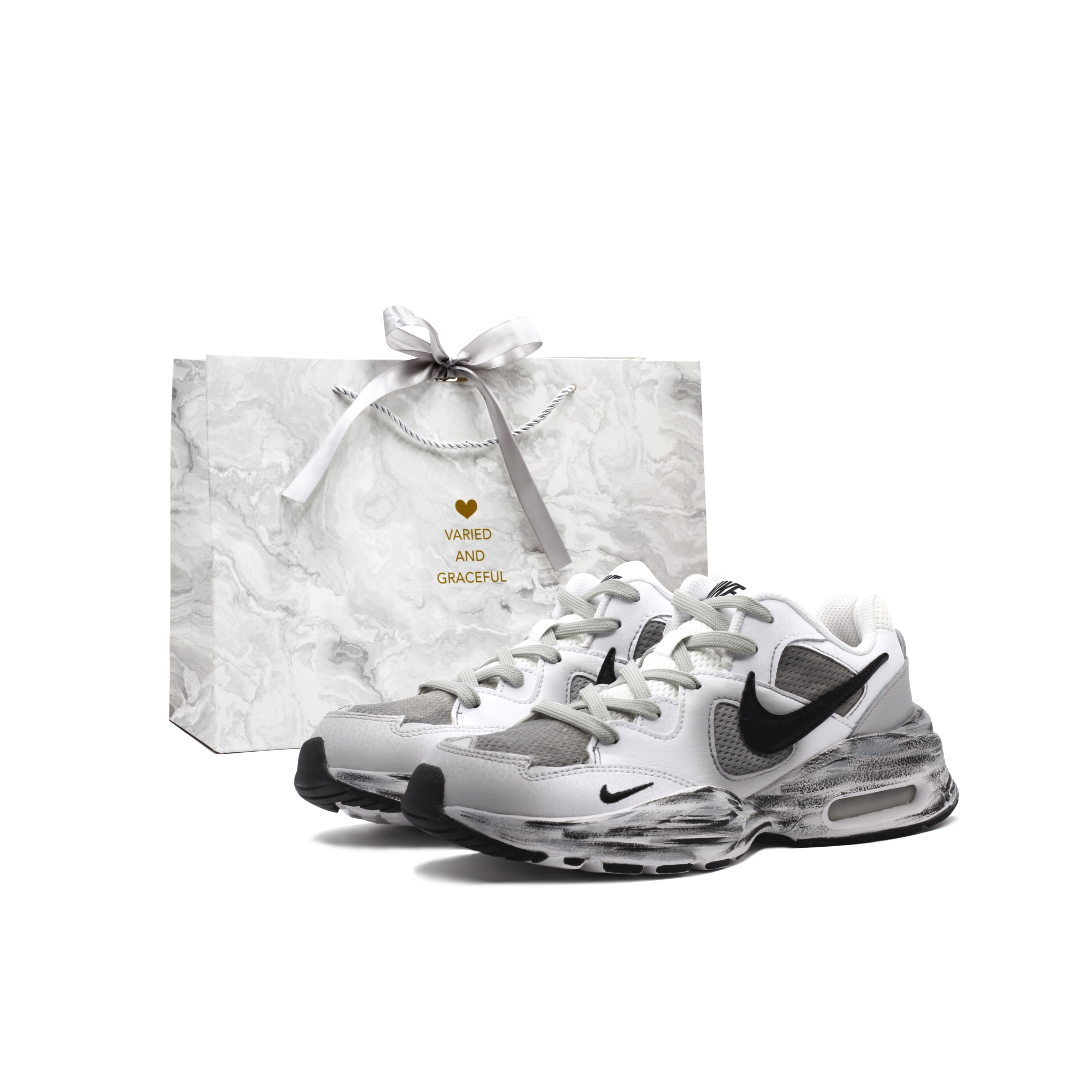 Nike Air Max Fusion Cushioning Low top Casual Running Shoes Unisex Gray