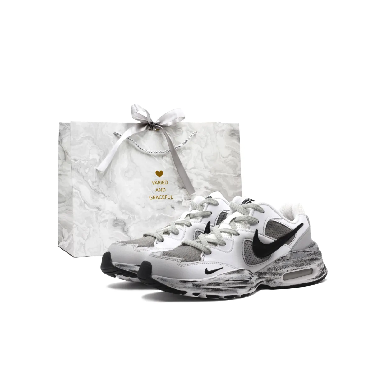 Nike Air Max Fusion Cushioning Low top Casual Running Shoes Unisex Gray