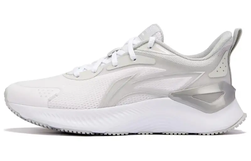 Li Ning YueYing 3.0 Cushioning Abrasion Resistant Breathable Low top Running Shoes Women's White Gray