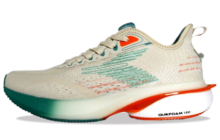 361° Cushioning Slip Resistant Abrasion Resistant Low top Casual Running Shoes Men’s White Cyan