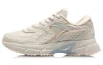 Li Ning Cushioning Slip Resistant Abrasion Resistant Low top Running Shoes Women's Gray Blue