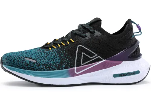 PEAK Running Shoes Men's Low Top Black/White/Celadon Green