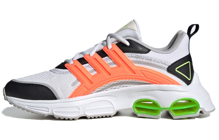 Adidas Neo Quadcube CC Fabric Slip Resistant Low top Marathon Running Shoes Women’s White Orange Green