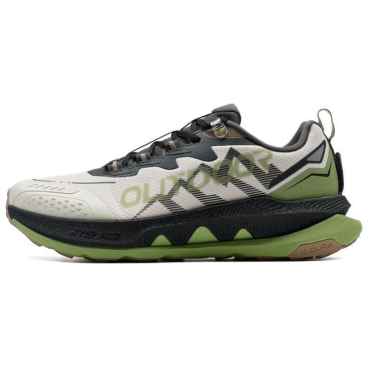 XTEP Kunlun 2.0 Cushioning Slip Resistant Low top Outdoor Shoes Men’s Beige Black Green