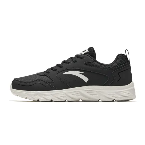Anta Cushioning, Wear Resistant Low top Casual Running Shoes Women's Black/Ivory White