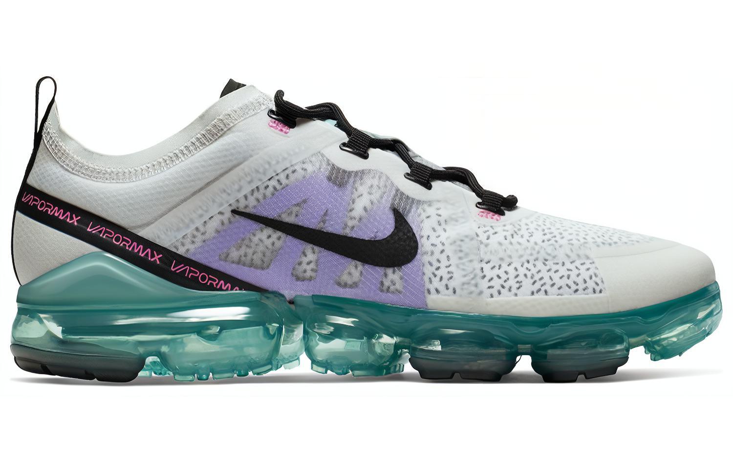Мужские кроссовки Nike VaporMax 2019 Aurora Green (серые с зеленым) — 铂金色 — фото 2