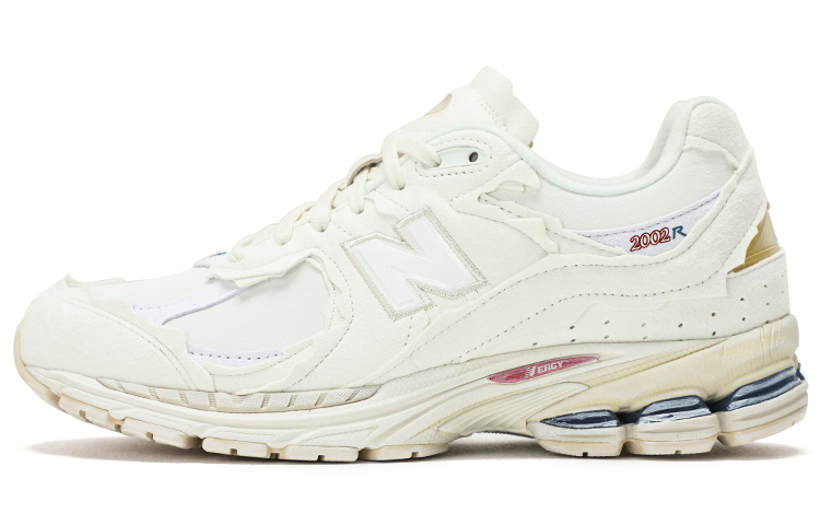 New Balance NB 2002R retro sports walking suede fabric two-layer cowhide non-slip wear-resistant and breathable low-top casual urban commuting running shoes for men and women, white