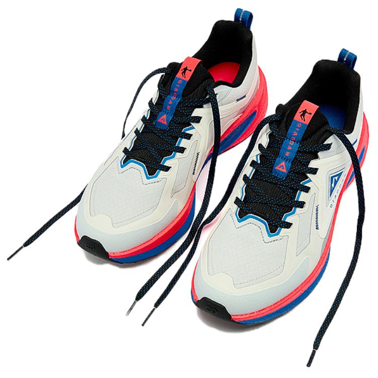 QIAODAN Slip Resistant Abrasion Resistant Low top Casual Running Shoes Men’s Beige Blue Red