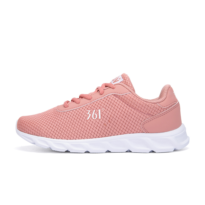 361° Cushioning Abrasion Resistant Cushioning, Wear Resistant Low top Casual Running Shoes Women’s Pink White