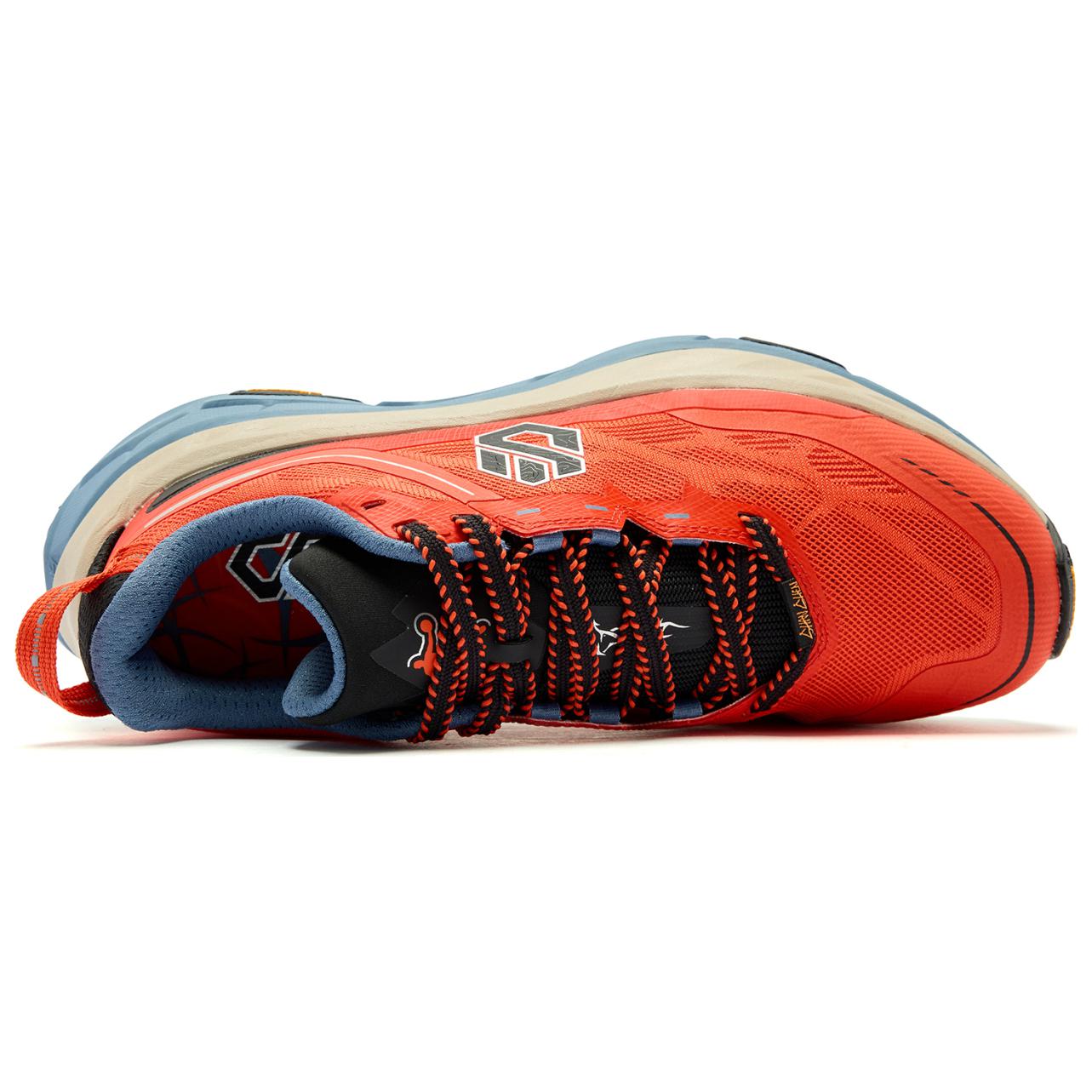 QIAODAN Mountain God 2.0 Running Shoes Men’s Low Top Bright Orange/Shadow Blue