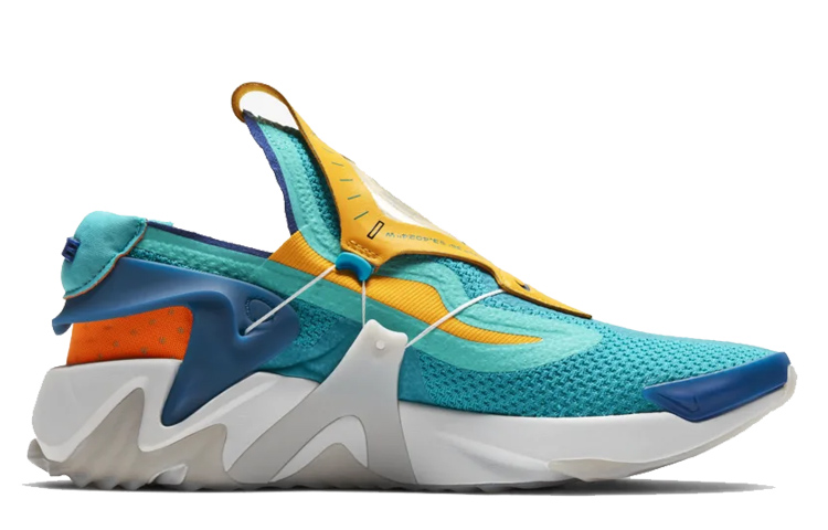 Мужские кроссовки Nike Adapt Huarache Hyper Jade' (желто-синие) — фото 2